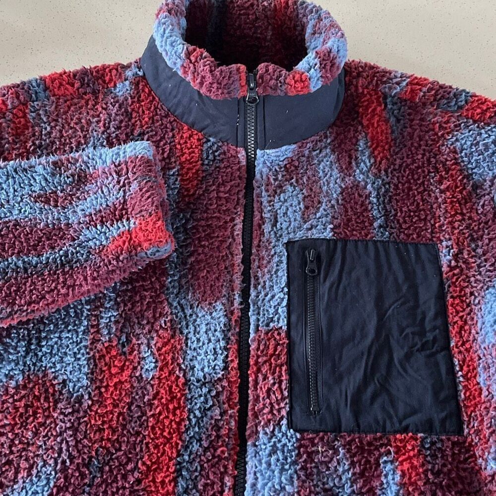 Original Use Full Zip Color Block Pocket Fleece Mens M
